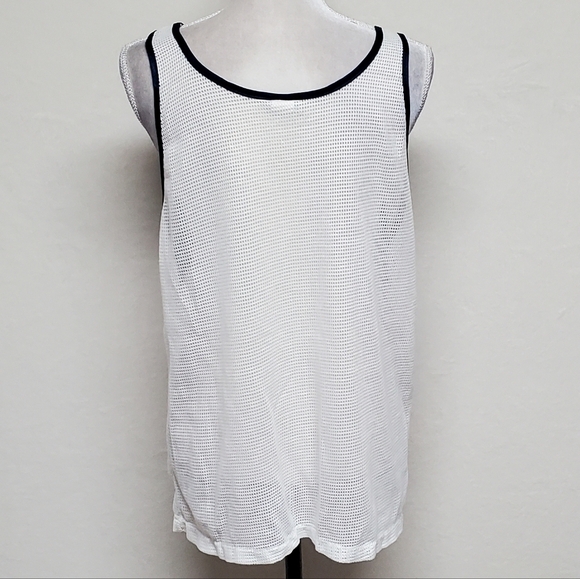 VINTAGE 1970s Bill Rodgers Blue White Mesh Sleeveless Singlet Running Sport Tank - Picture 11 of 15